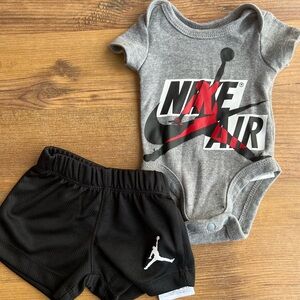 NB Jordan Onesie & Shorts Set